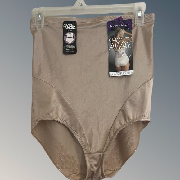 Naomi & Nicole 2XL High Waist Brief Back Magic Style 7115 Nude New - Picture 1 of 7